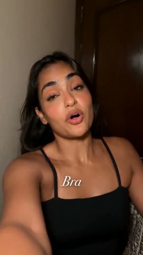Storyboard beat 1: selfie to camera with Bra on screen